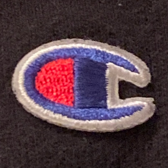 ⚫️ CHAMPION REVERSE WEAVE LOGO BLACK PULLOVER HOODIE MENS SIZE SMALL ⚫️ - Picture 3 of 6